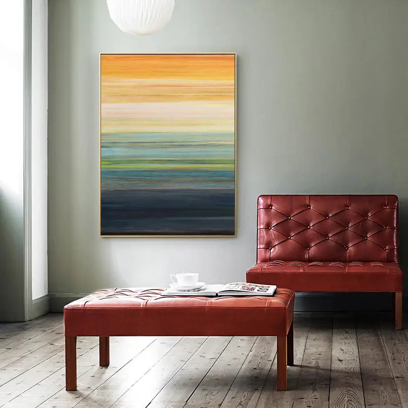 Wall Art 80cmx120cm The Magic Hour I Gold Frame Canvas - Home & Garden > Wall Art