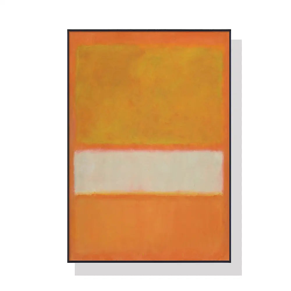 Wall Art 80cmx120cm Yellow By Mark Rothko Black Frame Canvas - Home & Garden > Wall Art