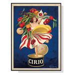 Wall Art 90cmx135cm Cirio By Leonetto Cappiello Black Frame Canvas - Home & Garden > Wall Art