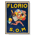 Wall Art 90cmx135cm Florio S.O.M Black Frame Canvas - Home & Garden > Wall Art