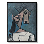 Wall Art 90cmx135cm Head Of A Woman By Pablo Picasso Black Frame Canvas - Home & Garden > Wall Art