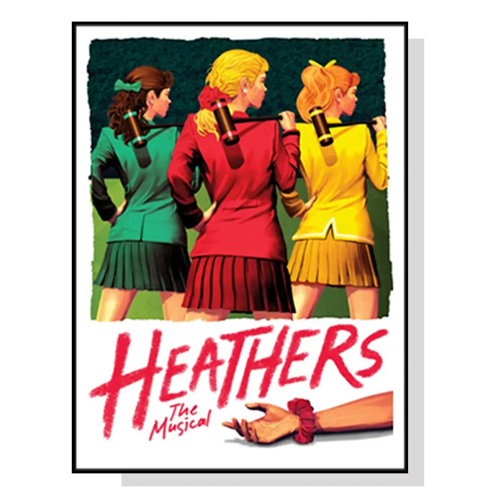 Wall Art 90cmx135cm Heathers The Musical Black Frame Canvas - Home & Garden > Wall Art