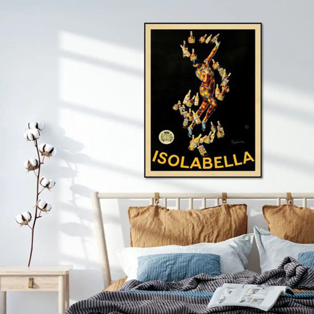 Wall Art 90cmx135cm Isolabella Black Frame Canvas - Home & Garden > Wall Art