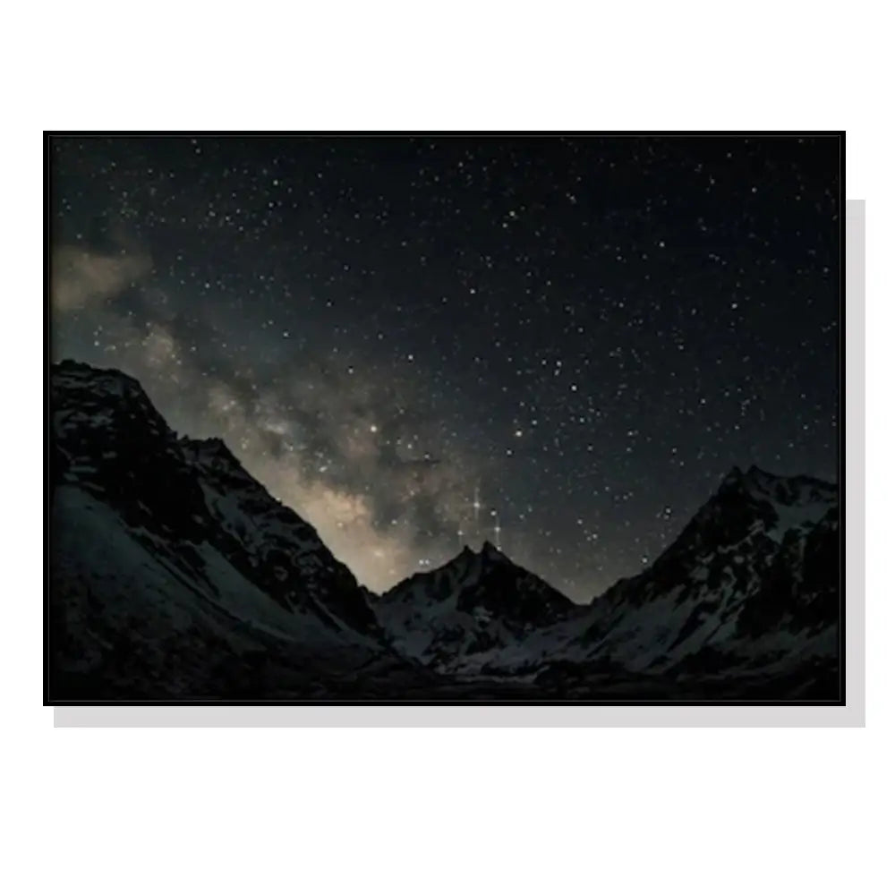 Wall Art 90cmx135cm Night Court Black Frame Canvas - Home & Garden > Wall Art