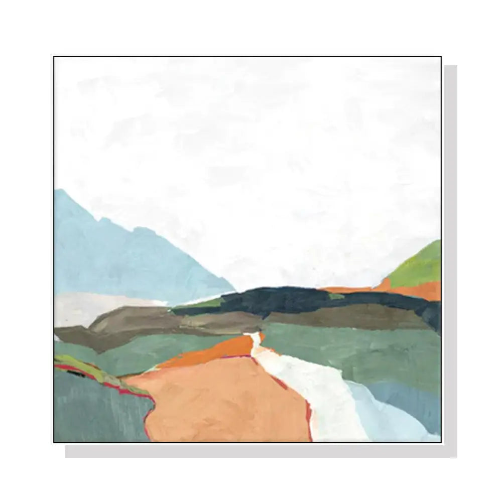 Wall Art 90cmx90cm April Morning White Frame Canvas - Home & Garden > Wall Art