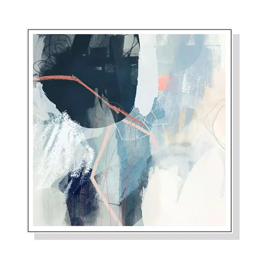 Wall Art 90cmx90cm Luz II White Frame Canvas - Home & Garden > Wall Art