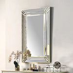 Wall Mirror MDF Construction Rectangular Shape Silver Colour - Home & Garden > Decor > Mirrors