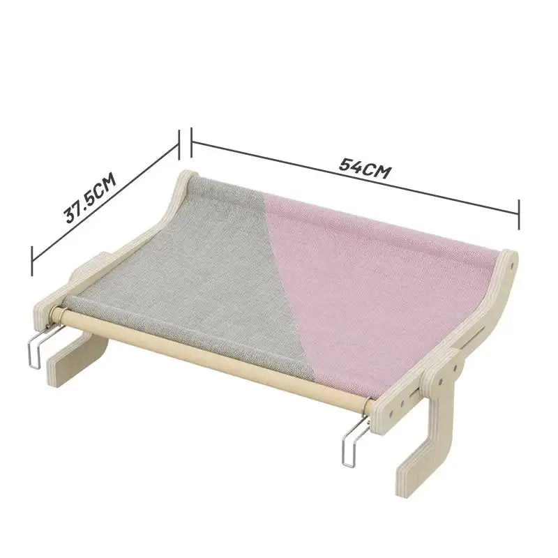 Wall-Mounted Cat Hammock Bed-Wooden Frame Comfortable and Space-Saving Design for Pets - Pet Care > Cat Supplies > Cat