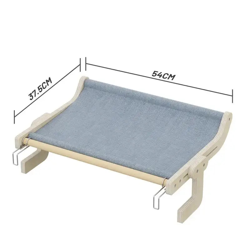 Wall-Mounted Cat Hammock Bed-Wooden Frame Comfortable and Space-Saving Design for Pets - Pet Care > Cat Supplies > Cat
