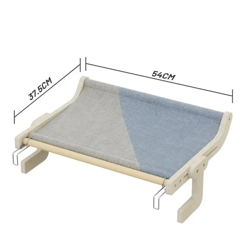Wall-Mounted Cat Hammock Bed-Wooden Frame Comfortable and Space-Saving Design for Pets - Pet Care > Cat Supplies > Cat
