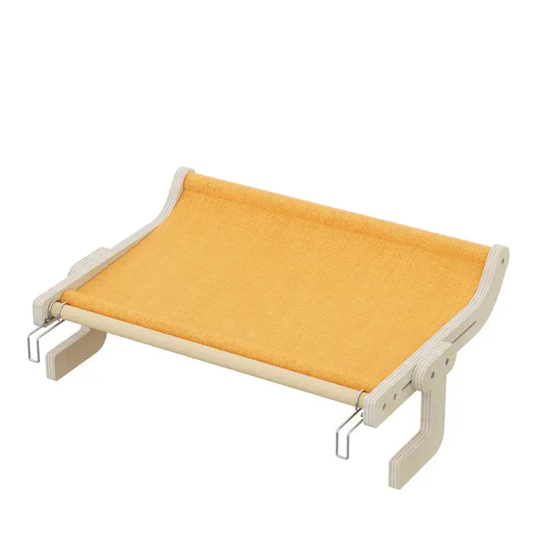 Wall-Mounted Cat Hammock Bed – Wooden Frame Comfortable and Space-Saving Design for Pets - Pet Care > Cat Supplies >