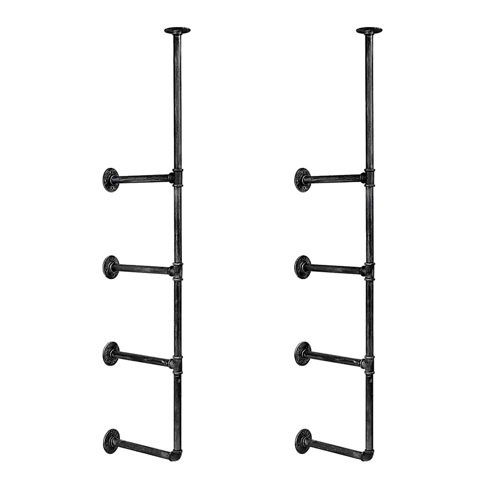 Wall Shelves Display Bookshelf Industrial DIY Pipe Shelf Rustic Brackets - Furniture > Office