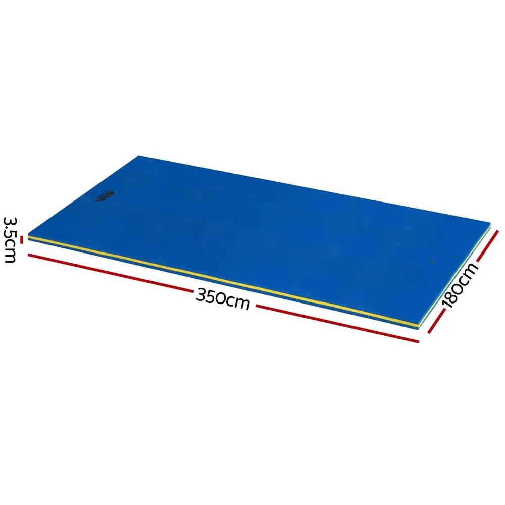Weisshorn Floating Water Mat 3.5x1.8m Foam Pad Swimming Pool Platform Blue - Home & Garden > Pool & Accessories > Pool