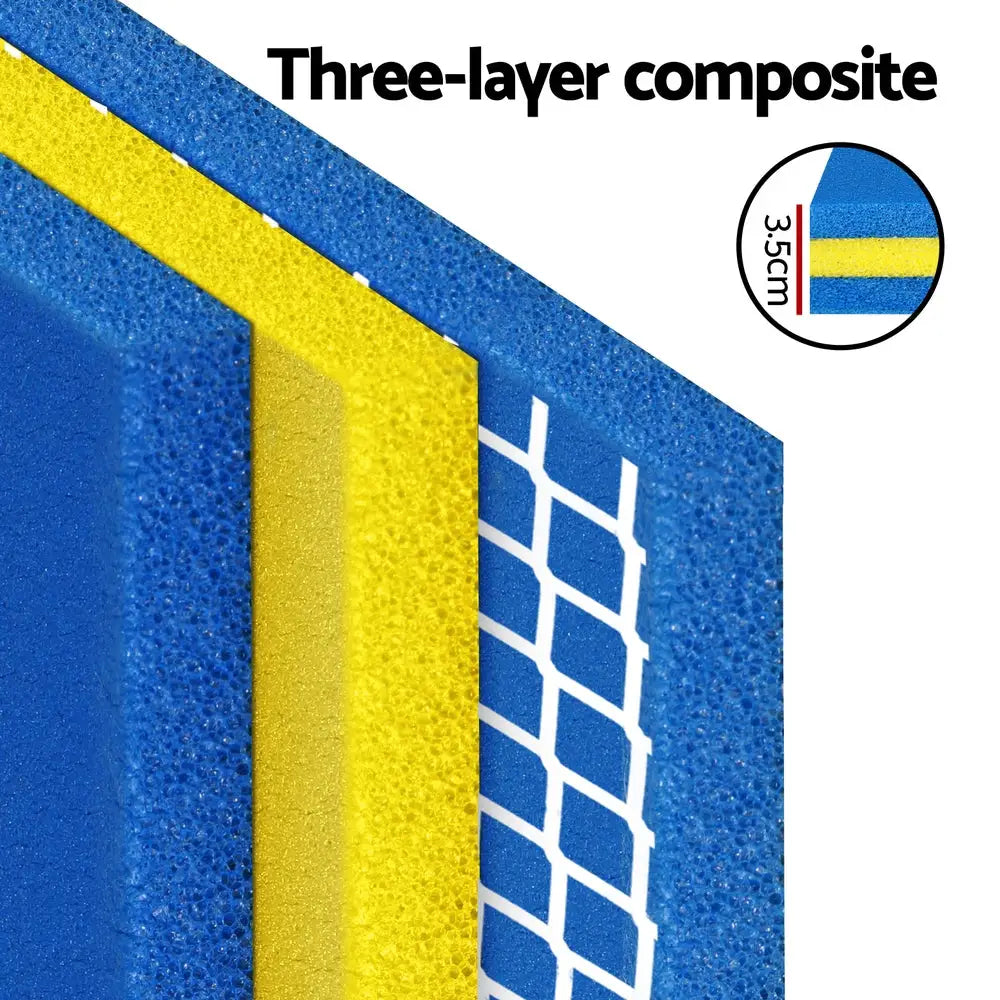 Weisshorn Floating Water Mat 3.5x1.8m Foam Pad Swimming Pool Platform Blue - Home & Garden > Pool & Accessories > Pool