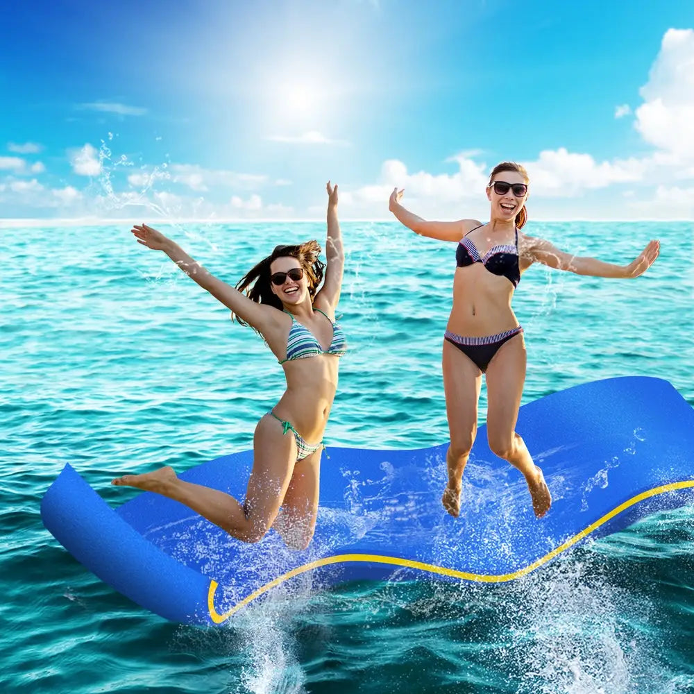 Weisshorn Floating Water Mat 55x180cm Foam Pad Swimming Pool Platform Blue - Home & Garden > Pool & Accessories > Pool