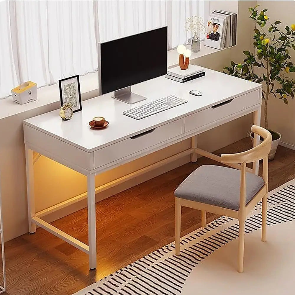 White Computer Desk PC Laptop Table Gaming Desk Home Office Study Furniture - Furniture > Office > Desks