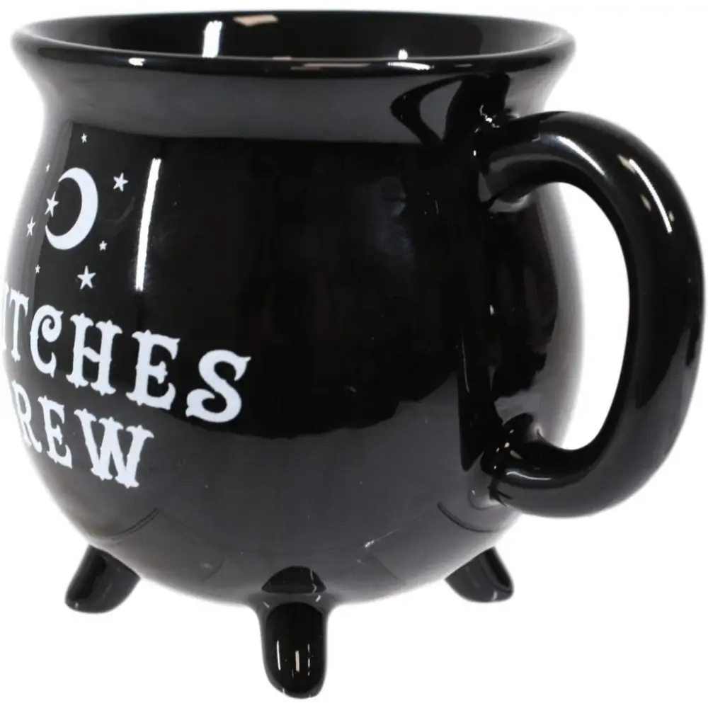 Witches Brew Black Cauldron Coffee Mug Cup With Moon & Stars - Home & Garden > Kitchenware