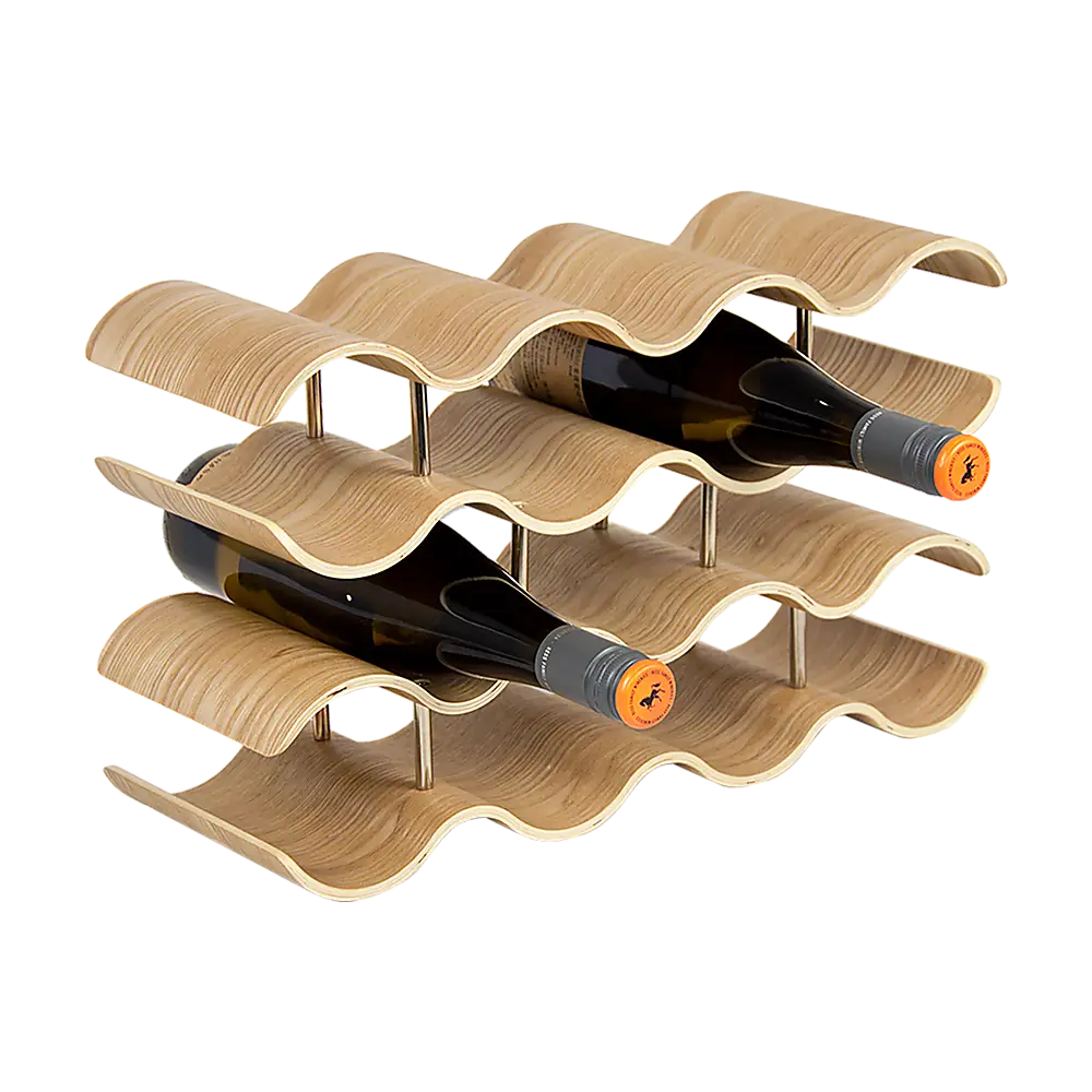 Wooden Wave Wine Rack/Creative Home Grape Wine Holder Shelf Cabinet/Bottle Rack - Home & Garden > Kitchenware