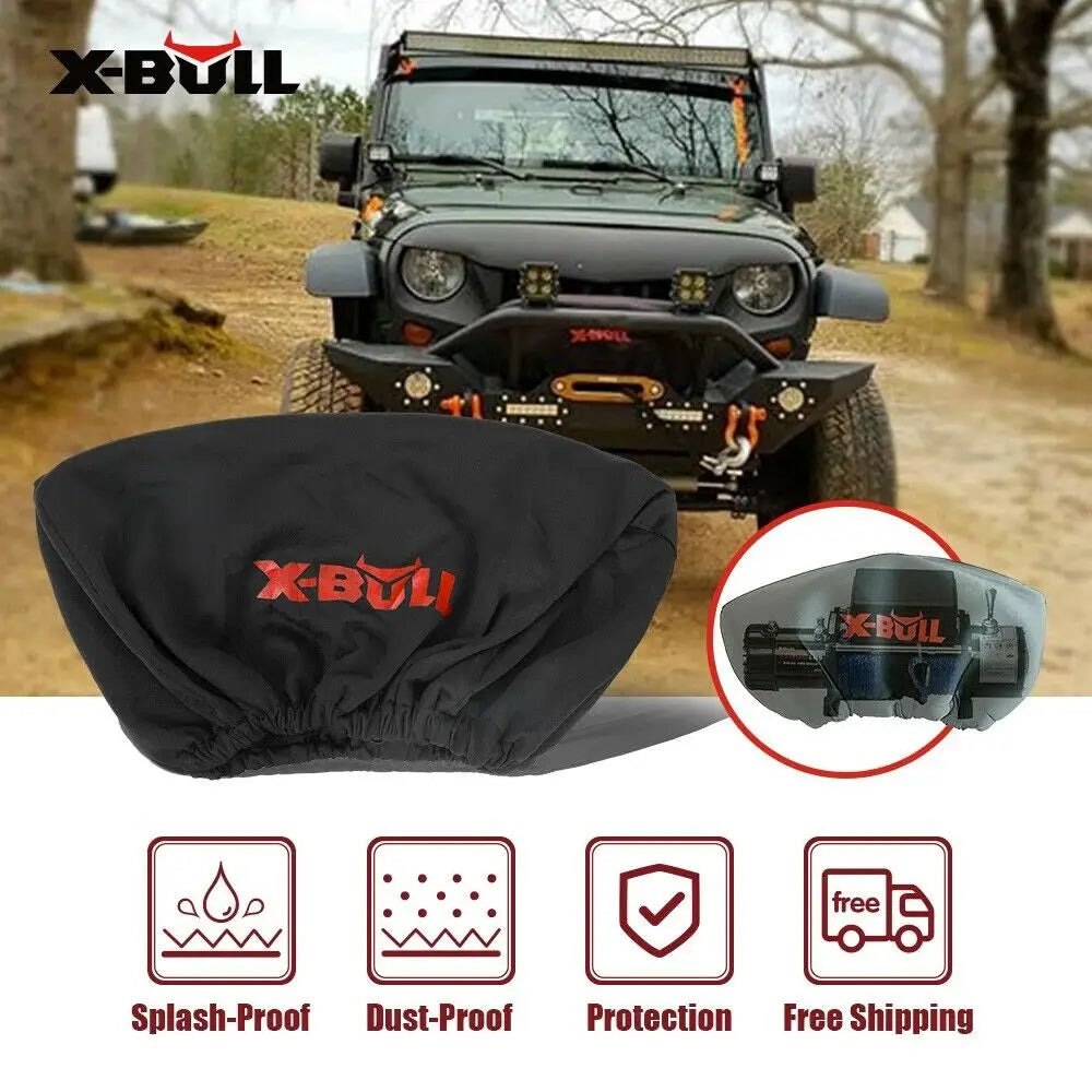 X-BULL Winch Cover Waterproof fits 8000-17000LBS Winch Dust Cover Soft 4X4 - Home & Garden > Pool & Accessories > Pool