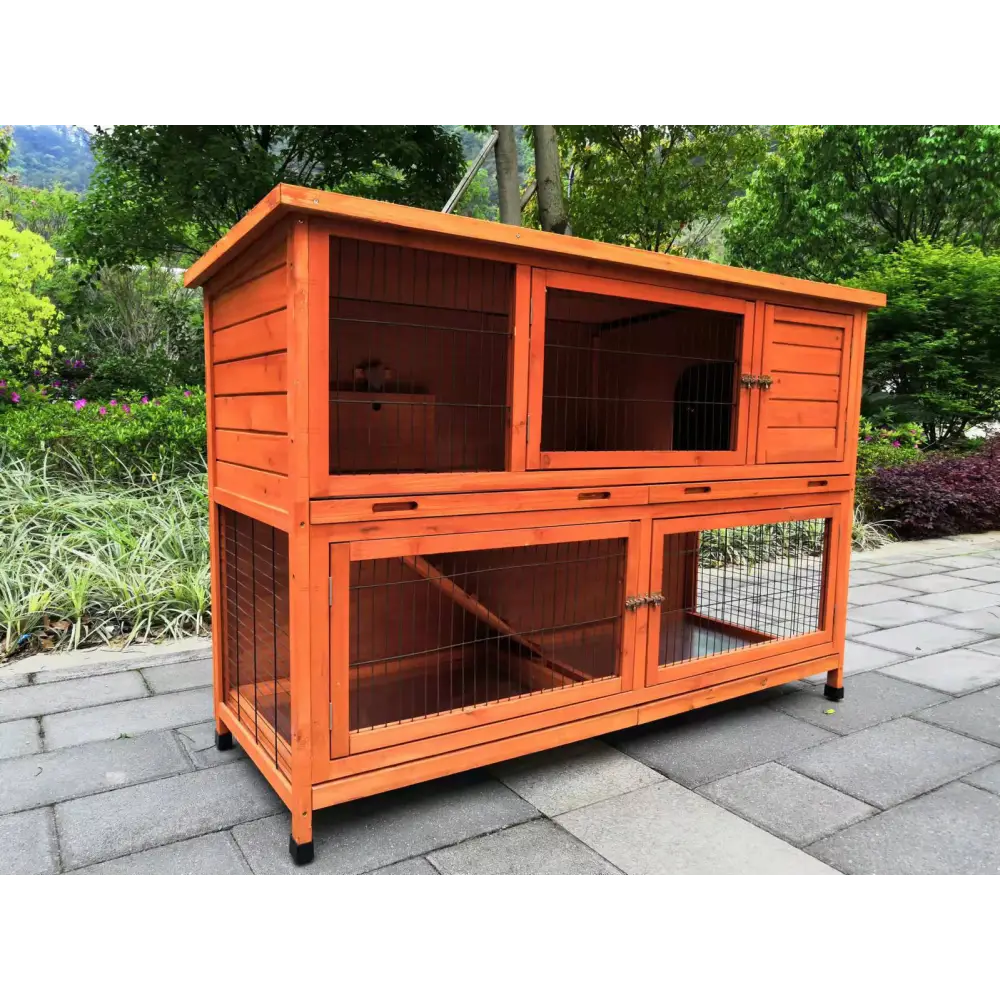 YES4PETS 150 cm XXL Double Storey Rabbit Hutch Guinea Pig Ferret House - Pet Care > Coops & Hutches > Small Animal