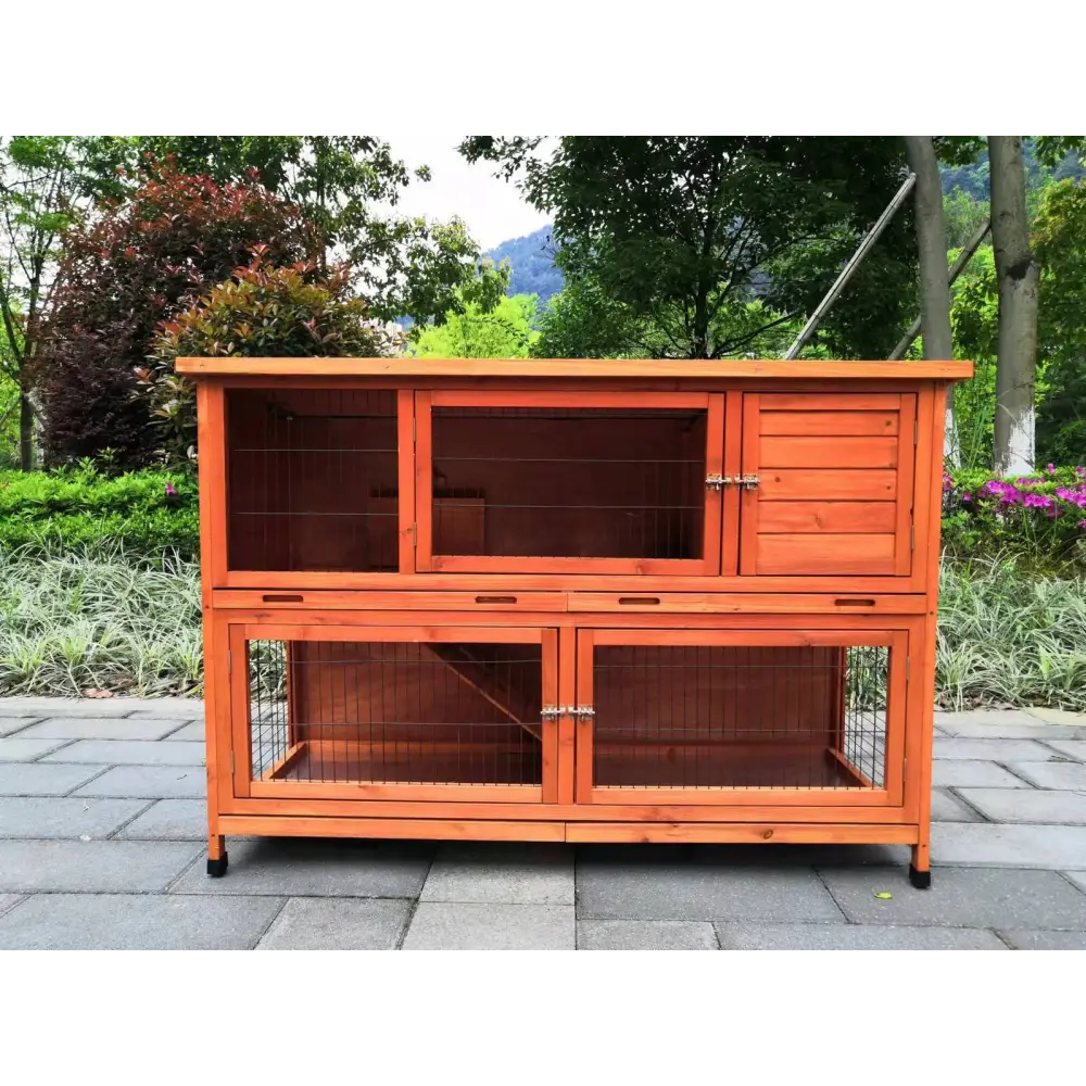 YES4PETS 150 cm XXL Double Storey Rabbit Hutch Guinea Pig Ferret House - Pet Care > Coops & Hutches > Small Animal