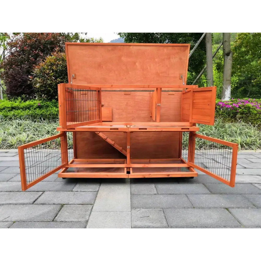 YES4PETS 150 cm XXL Double Storey Rabbit Hutch Guinea Pig Ferret House - Pet Care > Coops & Hutches > Small Animal