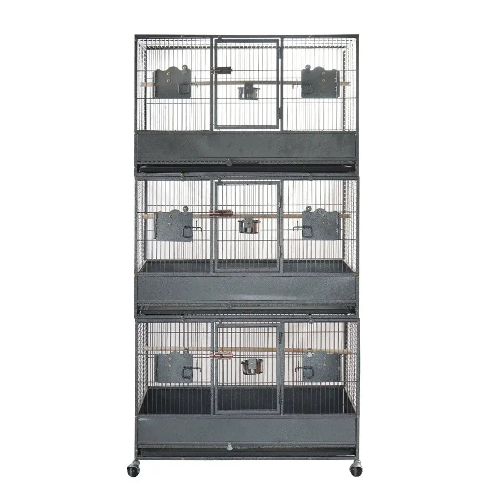 YES4PETS 187cm XL Triple Stackers Breeding Bird Parrot Cage Cockatoos Aviary - Pet Care > Bird > Bird Cages & Stands