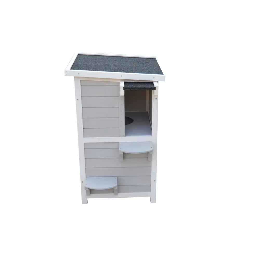 YES4PETS 2 Story Cat Shelter Condo with Escape Door Rainproof Kitty House - Pet Care > Cat Supplies > Cat Furniture