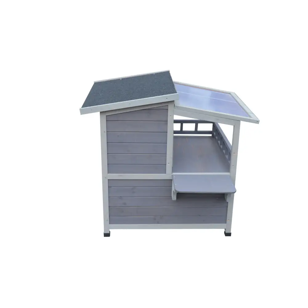 YES4PETS 2 Story Outdoor Cat Shelter Condo with Escape Door Rainproof Kitty House - Pet Care > Cat Supplies > Cat