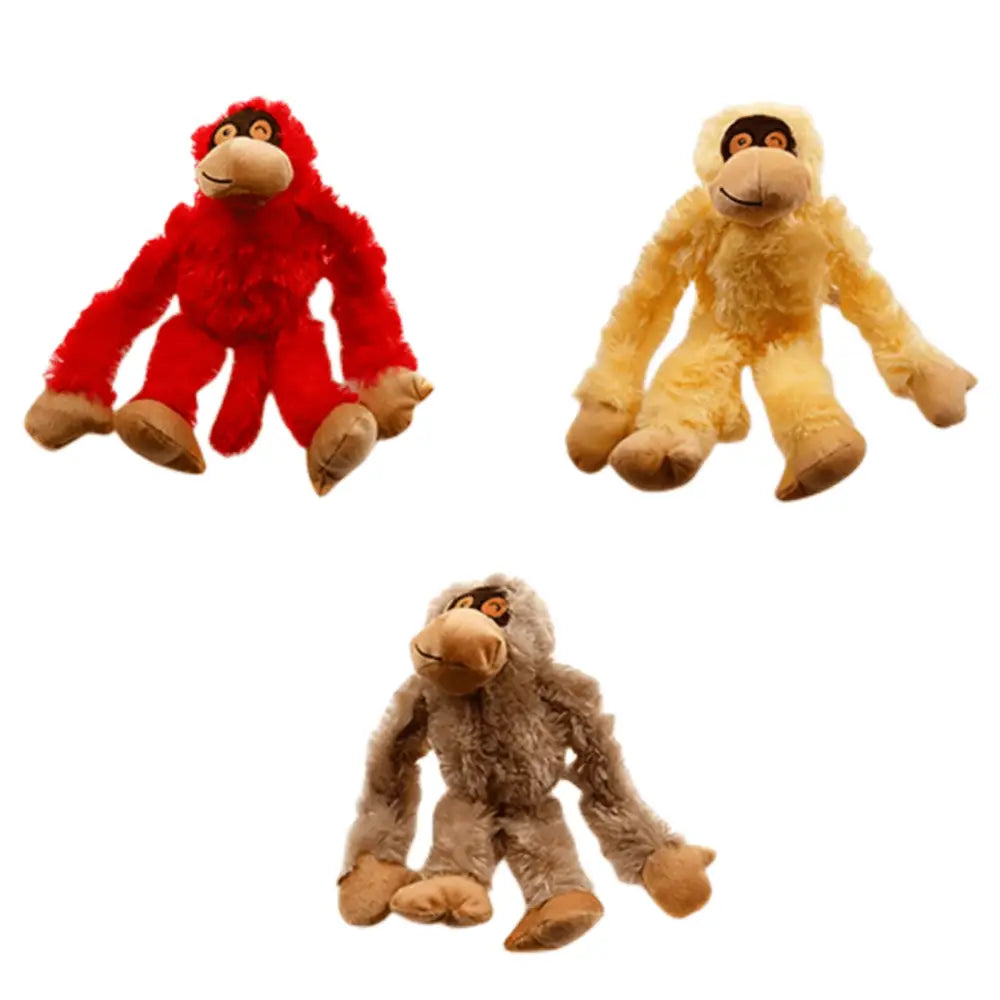 YES4PETS 3 x Pet Puppy Dog Toy Play Animal Plush Gorilla Toy Soft Squeaky 31 cm Toy - Pet Care > Toys > Dog Toys