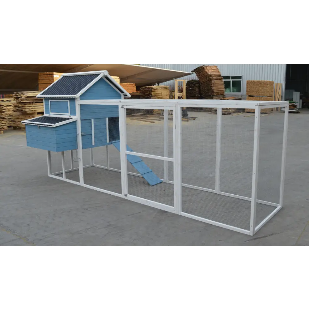 YES4PETS 371 cm Blue XXL Chicken Coop Rabbit Guinea Pig Hutch Ferret Hen Cat Kitten House - Pet Care > Coops & Hutches