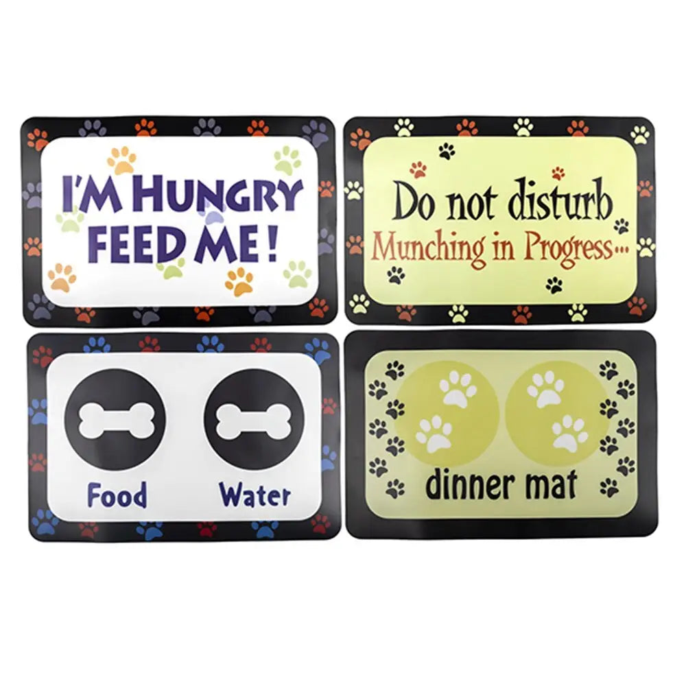 YES4PETS 4 x Pet Food Bowl Placemat Waterproof Leakproof Feeder Mat Non Slip Floor - Pet Care > Dog Supplies > Dog