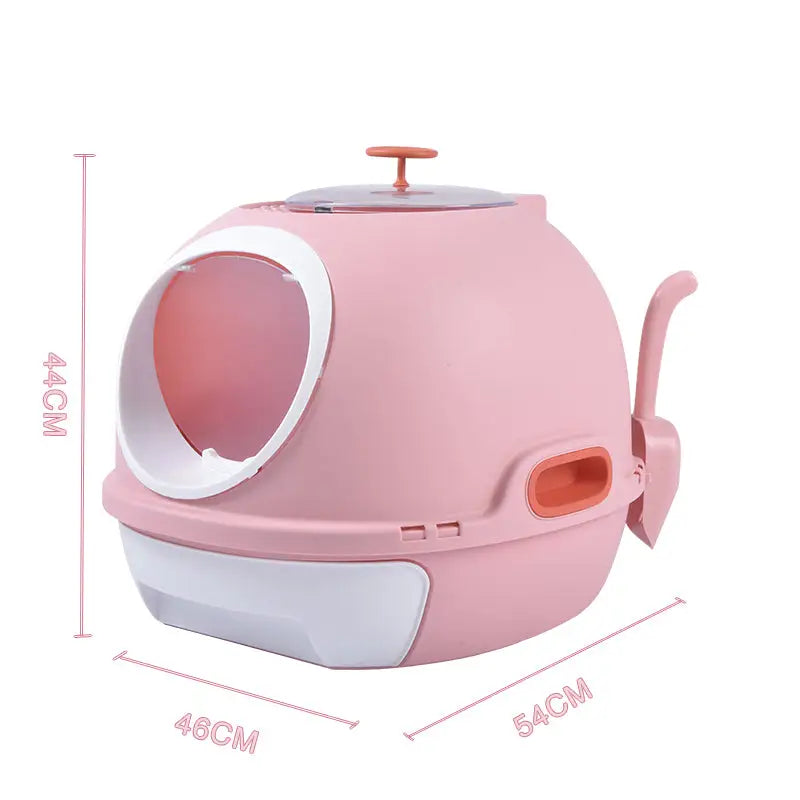 YES4PETS Cat Toilet Litter Box Tray House W Sky window Drawer Photocatalyst Purifier Pink - Pet Care > Cat Supplies >