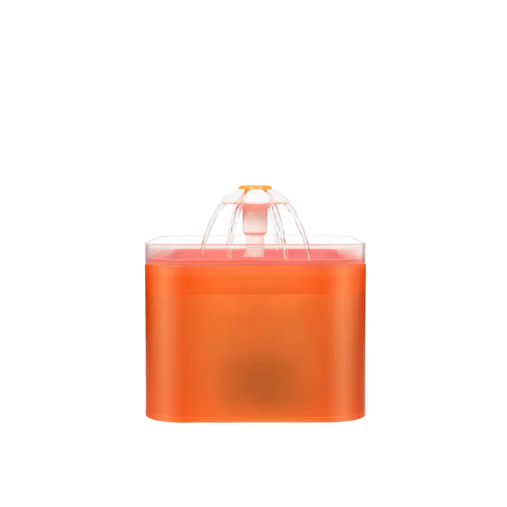 YES4PETS Dog Cat Water Feeder Automatic Electric Pet Water Fountain Bowl Dispenser W LED Orange - Pet Care > Dog