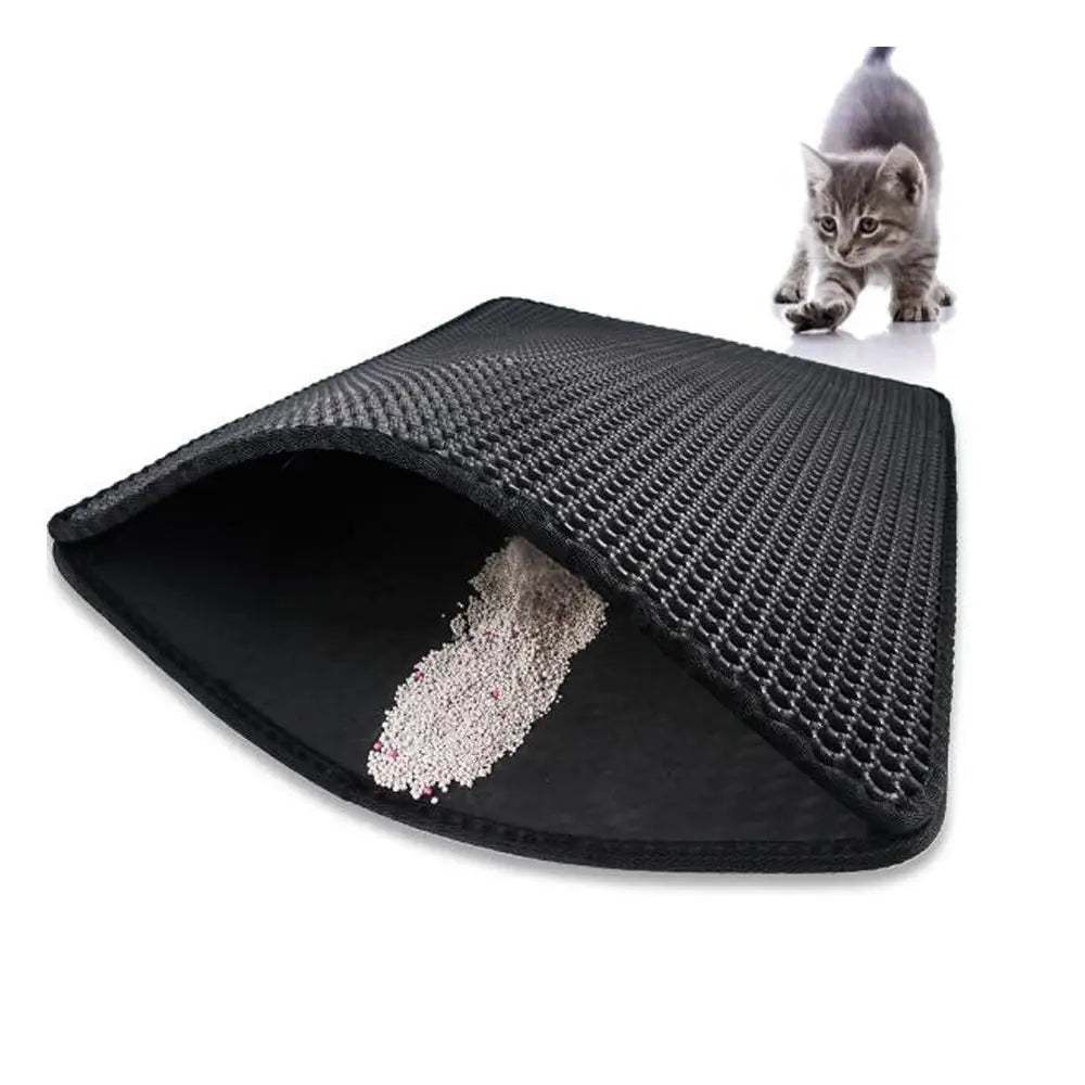YES4PETS Double Layer Cat Litter Tray Trap Mat Catch Cat Litter House Box Pad Toilet Mat - Pet Care > Cat Supplies >