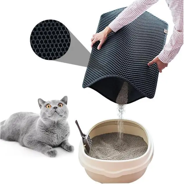 YES4PETS Double Layer Cat Litter Tray Trap Mat Catch Cat Litter House Box Pad Toilet Mat - Pet Care > Cat Supplies >