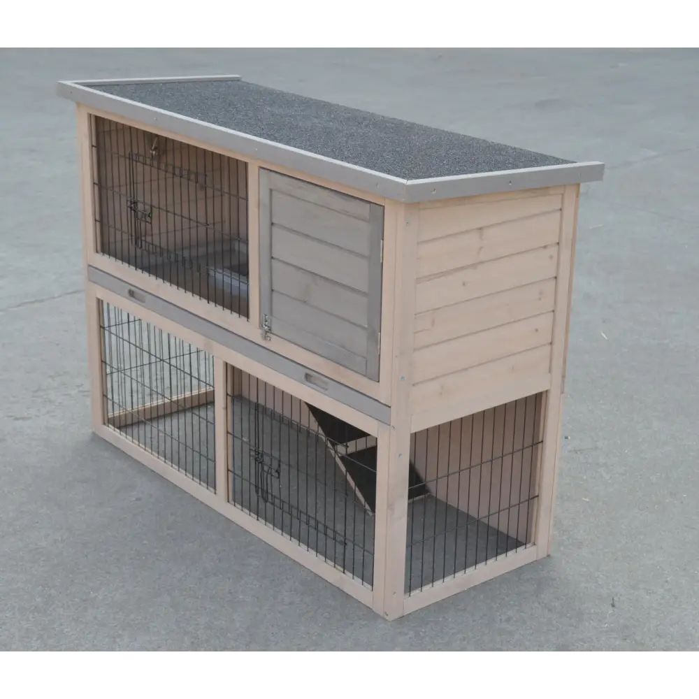 YES4PETS Double Storey Rabbit Hutch Guinea Pig Cage Ferret cage W Pull Out Tray - Pet Care > Coops & Hutches > Small