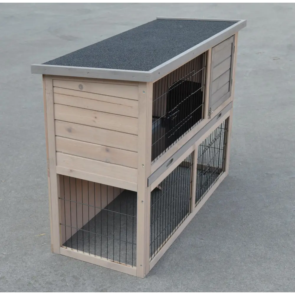 YES4PETS Double Storey Rabbit Hutch Guinea Pig Cage Ferret cage W Pull Out Tray - Pet Care > Coops & Hutches > Small