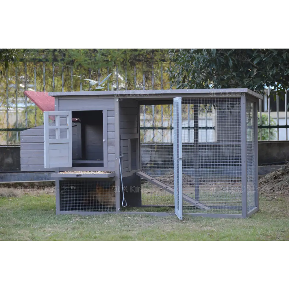 YES4PETS Grey Large Chicken Coop Rabbit Hutch Ferret Cage Hen Chook House - Pet Care > Coops & Hutches > Small Animal