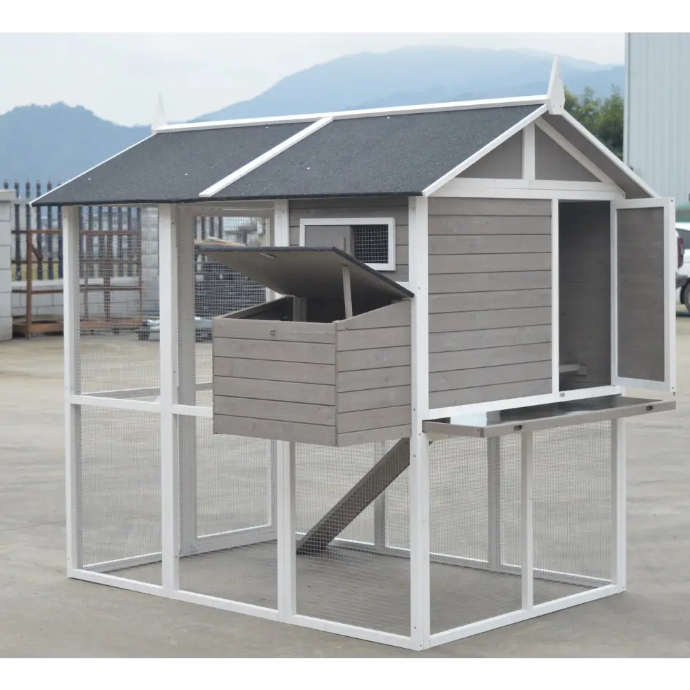 YES4PETS Grey XL Chicken Coop Rabbit Guinea Pig Hutch Ferret Hen House - Pet Care > Coops & Hutches > Small Animal