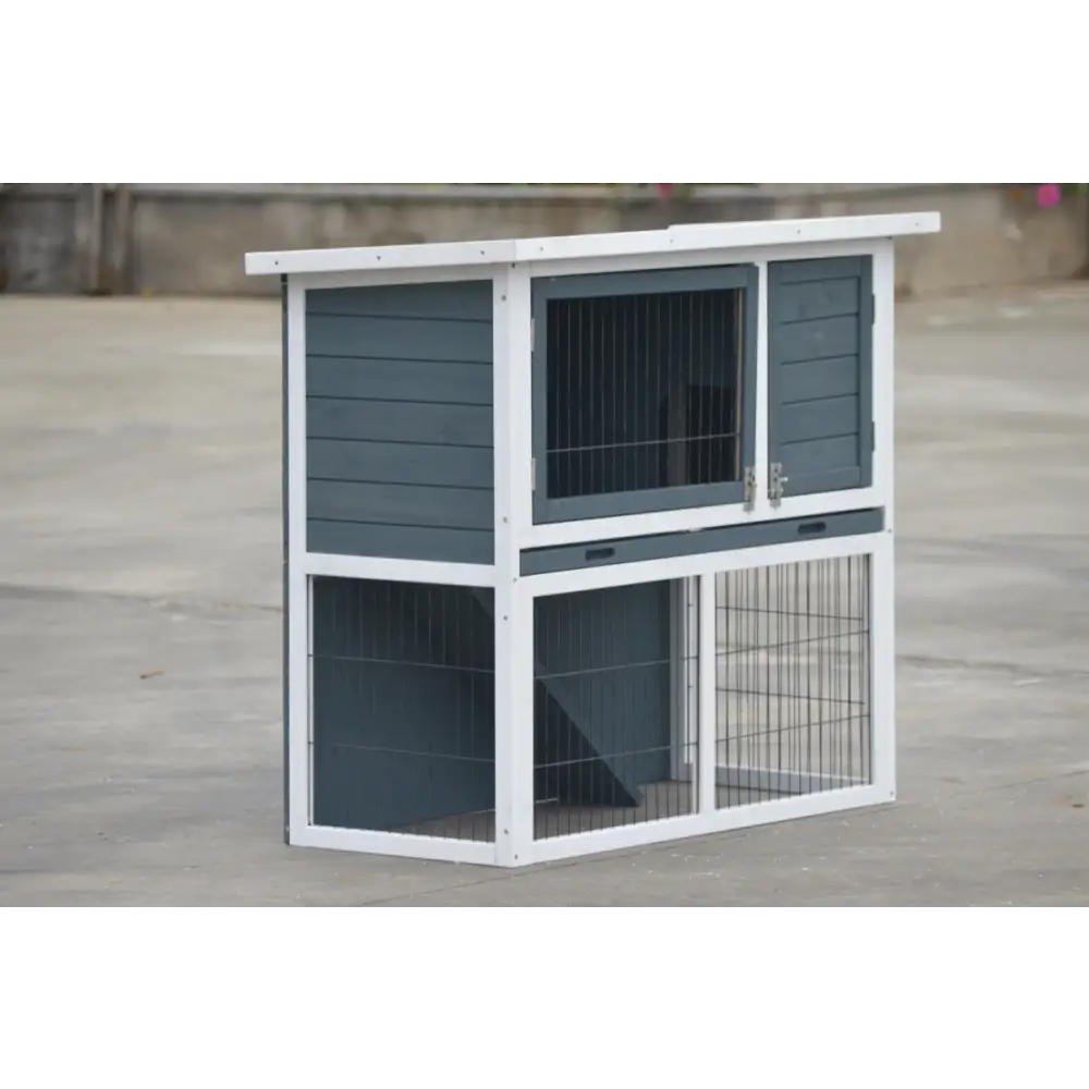 YES4PETS L Double Storey Rabbit Hutch Guinea Pig Cage Ferret cage W Pull Out Tray - Pet Care > Coops & Hutches > Small