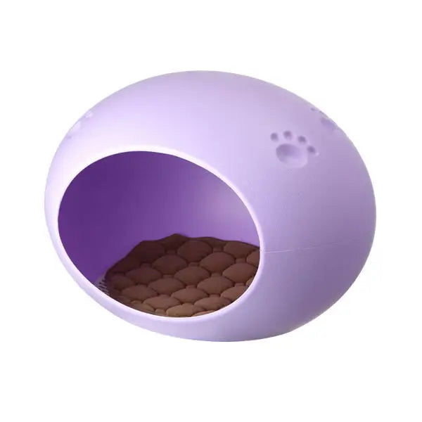 YES4PETS Medium Cave Cat Kitten Box Igloo Cat Bed House Dog Puppy House Purple - Pet Care > Cat Supplies > Cat Furniture