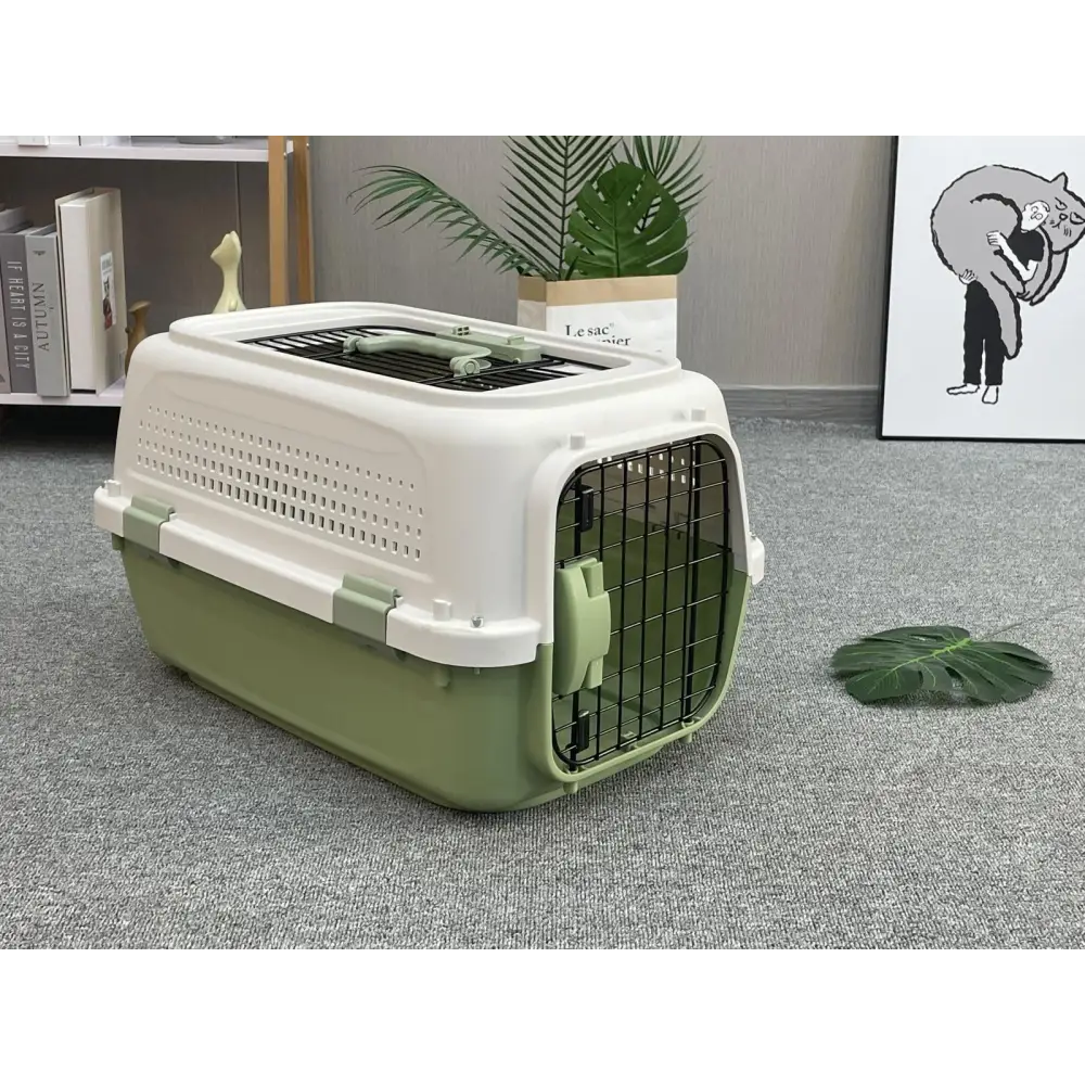 YES4PETS Medium Dog Cat Rabbit Crate Pet Kitten Carrier Parrot Cage Green - Pet Care > Dog Supplies > Dog Carriers &