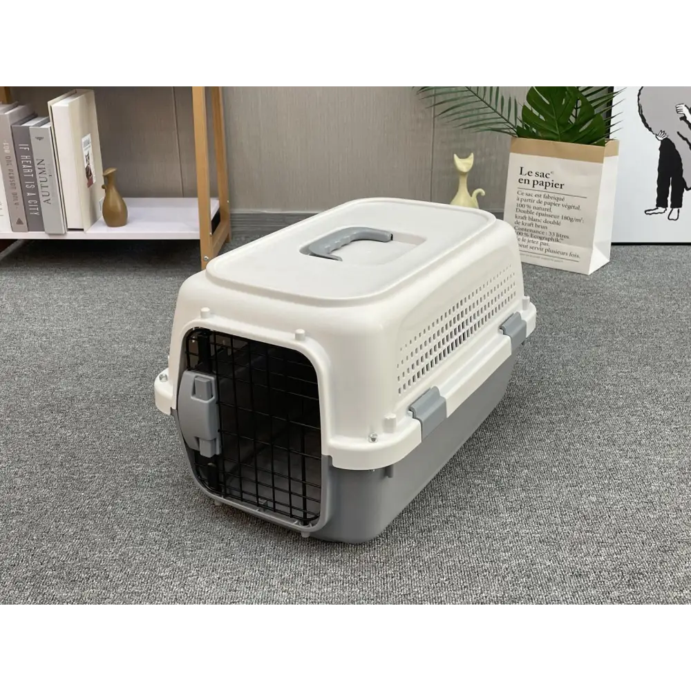 YES4PETS Medium Dog Cat Rabbit Crate Pet Kitten Carrier Parrot Cage Grey - Pet Care > Dog Supplies > Dog Carriers &