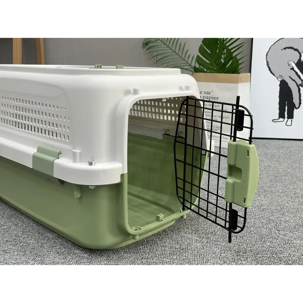 YES4PETS Medium Dog Cat Rabbit Crate Pet Kitten Carrier Parrot Cage Green - Pet Care > Dog Supplies > Dog Carriers &