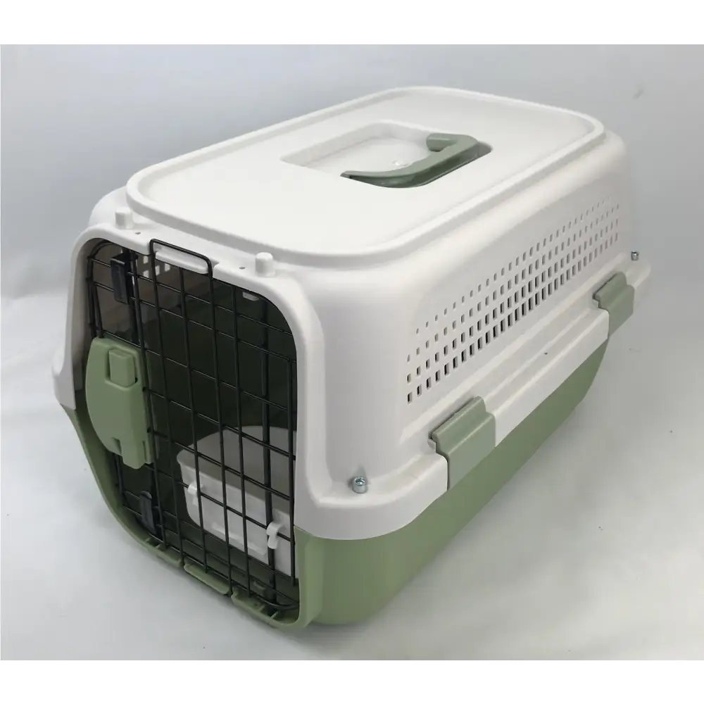 YES4PETS Medium Dog Cat Rabbit Crate Pet Kitten Carrier Parrot Cage Grey Green - Pet Care > Dog Supplies > Dog Carriers