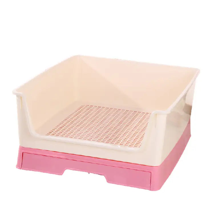 YES4PETS Medium Dog Potty Training Tray Pet Puppy Toilet Trays Loo Pad Mat With Wall Pink - Pet Care > Dog Supplies >