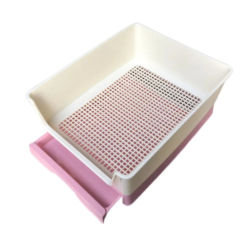 YES4PETS Medium Dog Potty Training Tray Pet Puppy Toilet Trays Loo Pad Mat With Wall Pink - Pet Care > Dog Supplies >