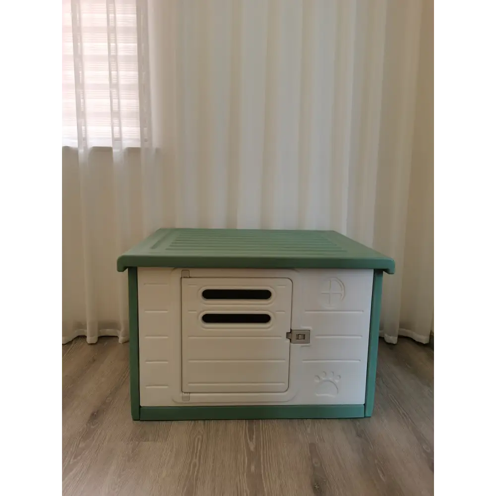YES4PETS Medium Plastic Pet Dog Puppy Cat House Kennel Green - Pet Care > Cat Supplies > Cat Litter