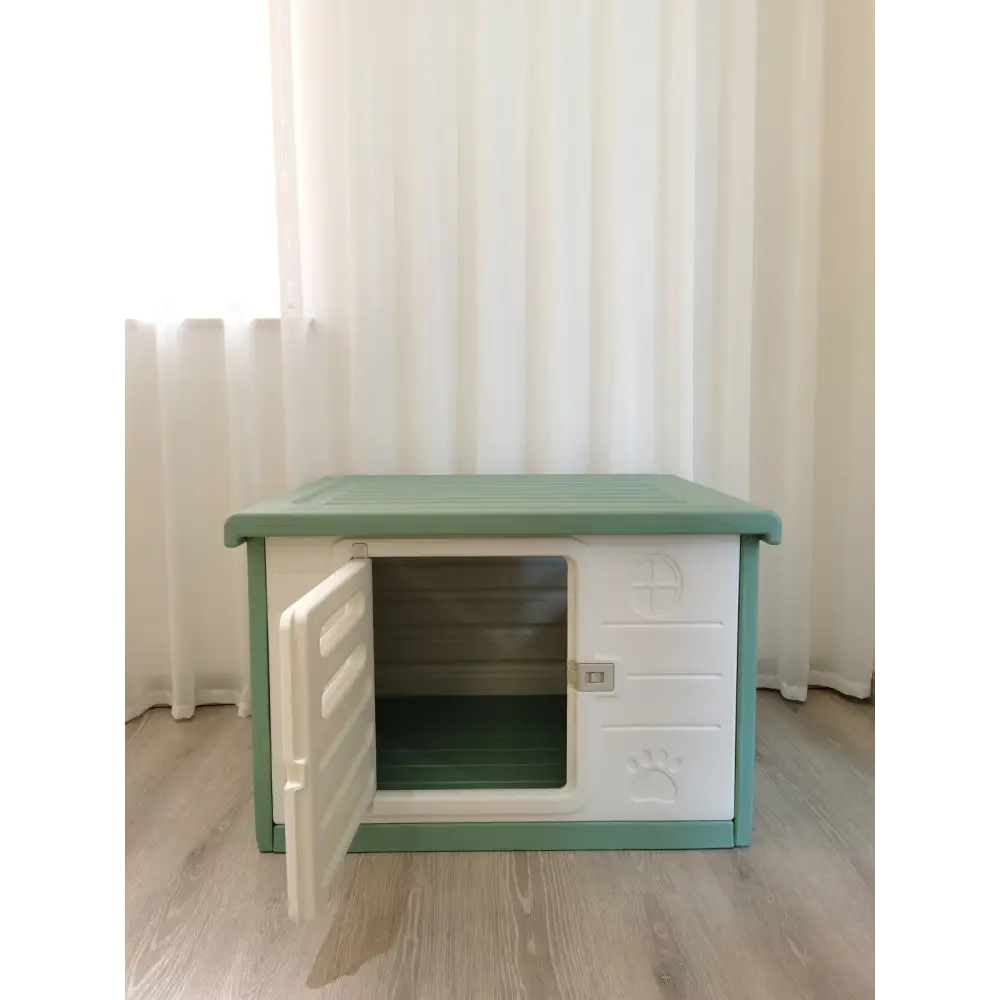 YES4PETS Medium Plastic Pet Dog Puppy Cat House Kennel Green - Pet Care > Cat Supplies > Cat Litter